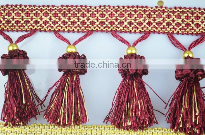 sofas with tassels fringe lace,curtain trimmings tassel fringe