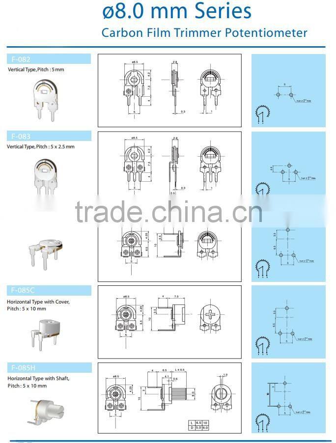 HW-115S-1 Open-Type Trimmer Open type with all kinds of usage trimming potentiometer Trimmer Spanish Potentiometer