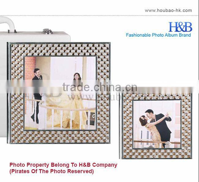 Unique Design A4 Golden Crystal Album With Photo Album PVC Sheets