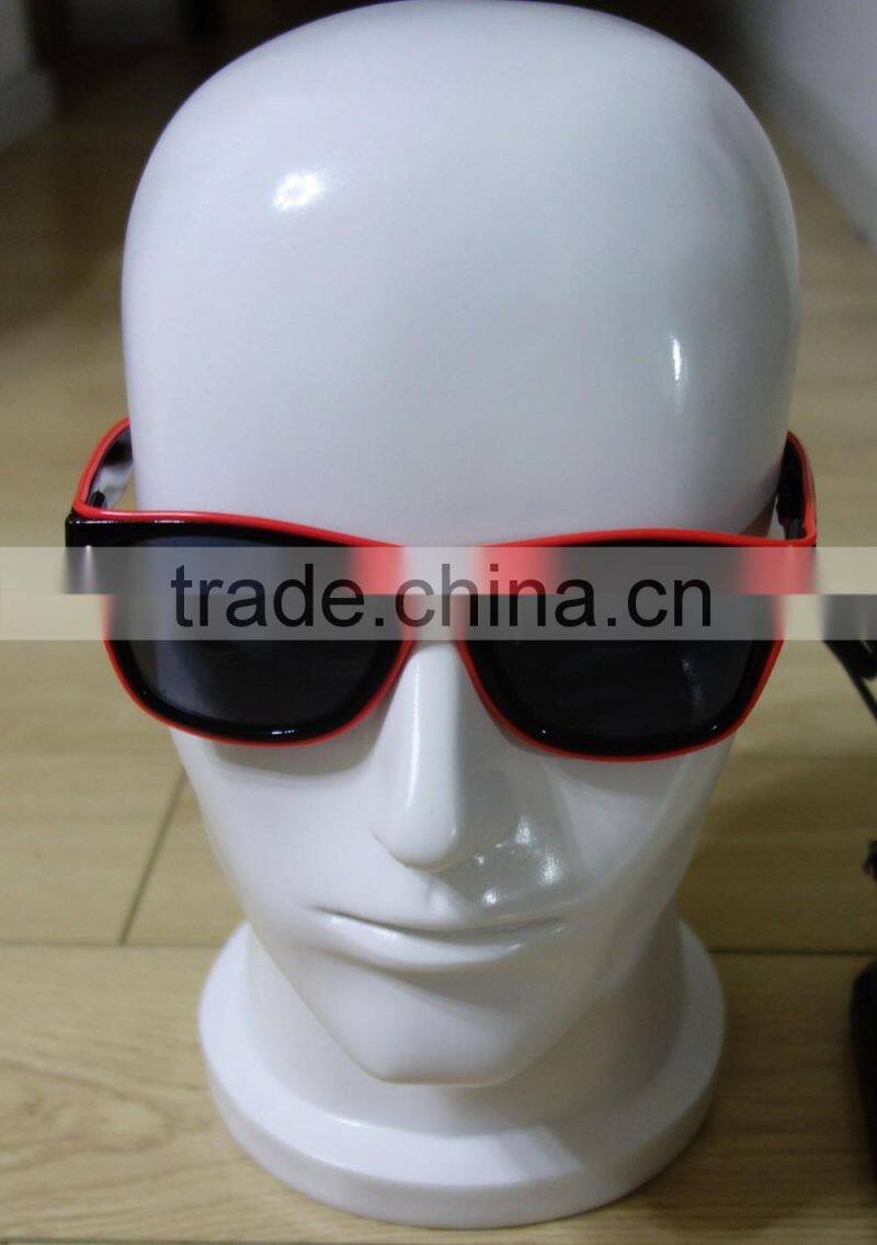 Specialize in High luminance Blue-green EL wire sunglasses / Blue-green EL sunglasses / Blue-green EL glasses