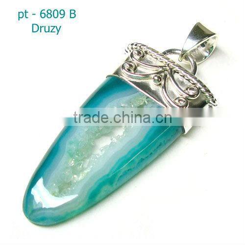 925 semi precious turquoise gemstone jewelry fashion pendant