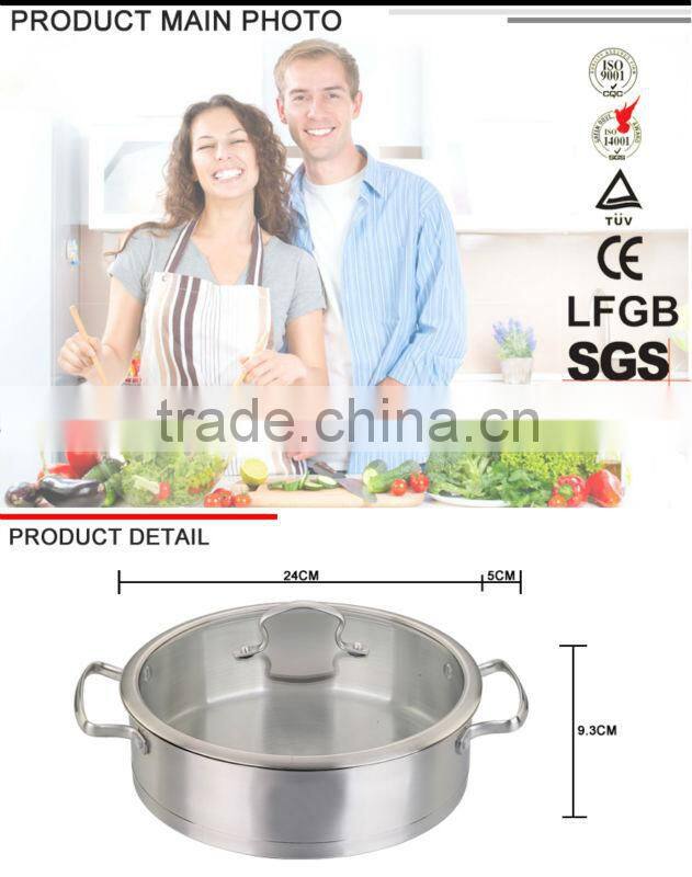 stainless steel fry pan set for healthy product