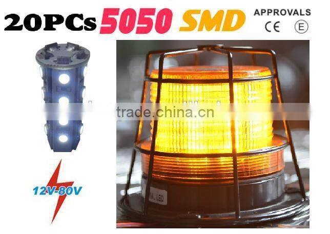 Explosion Proof Forklift LED Warning Light,Warning Beacon Light,LED Flash Beacon(SR-BL-602-CP-20SMD,W Cage Protector)12-80V
