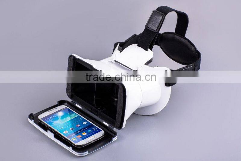 silicone 3D VR GLASSES virtual reality headset box case mobile VR headcase with button key