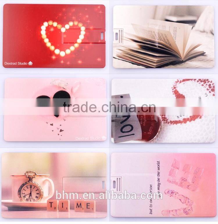 Chinese Bulk Promotion OEM Logo USB 2.0 ultra-thin credit card usb flash disk