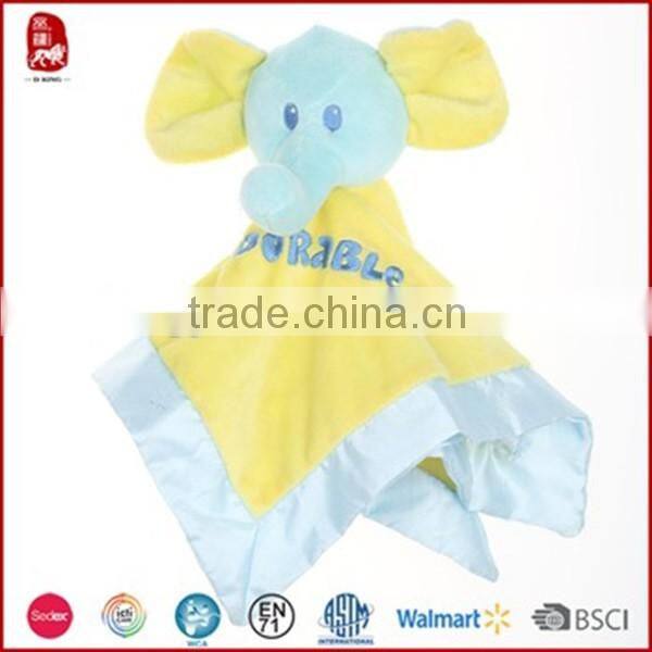 ICTI SEDEX factory top quality cute promotional baby plush comforter blanket