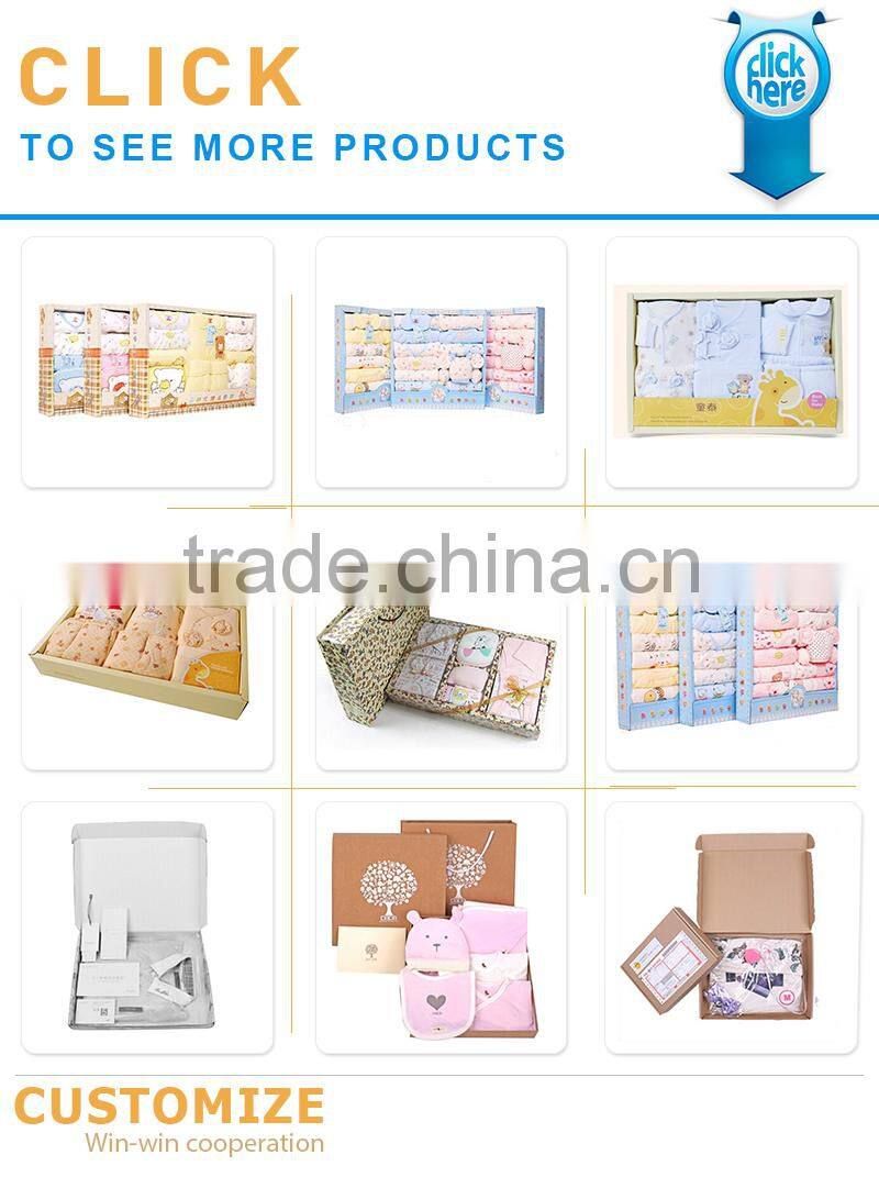 Luxury gift packaging funny new born baby clothes box