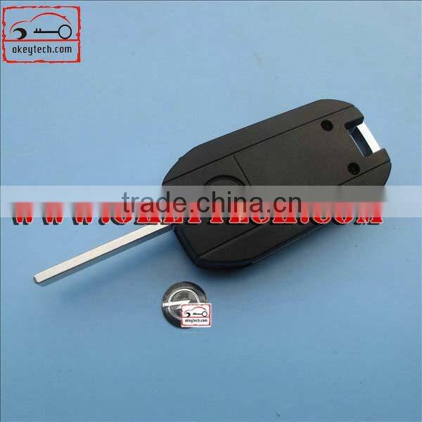 OkeyTech Opel 2 buttons replacable key shell HU100 for opel flip key shell for Opel