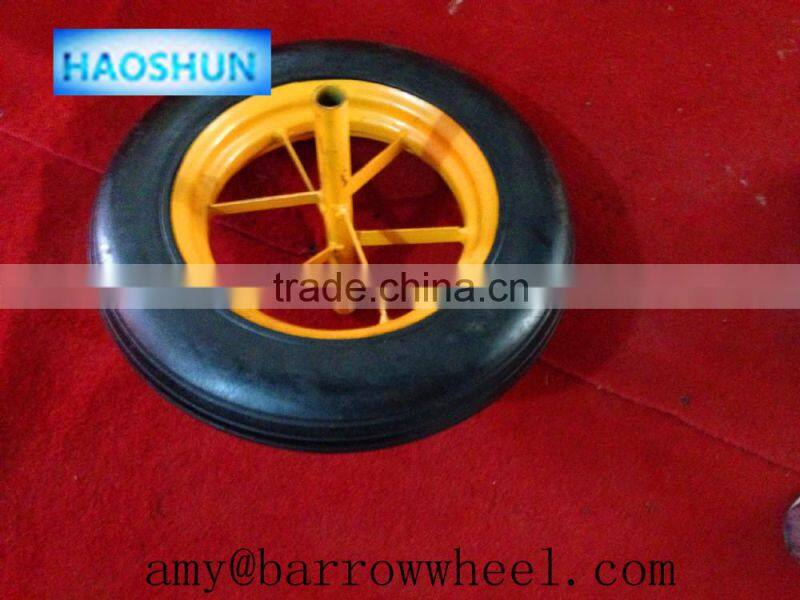 semi solid rubber wheel for mower tractor/tool cart/ wheelbarrow