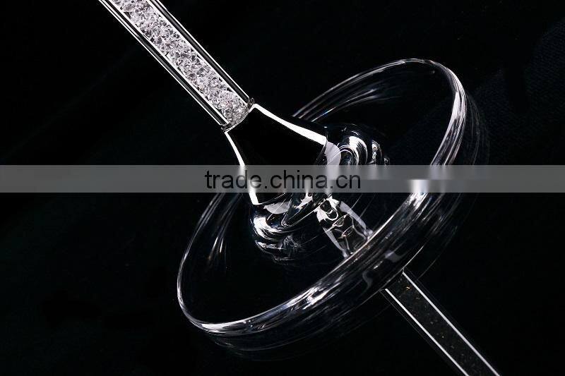 2015 new design lead free clear crystal 250ml wedding champagne wine glasses