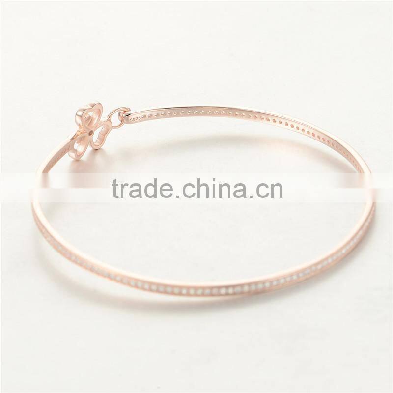 2016 European Style Simple Design Rose Gold Bangle Bracelet