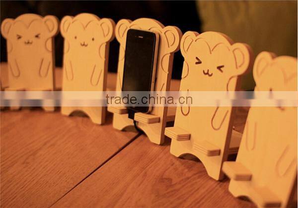 Cheap wood folding mobile android phone holder
