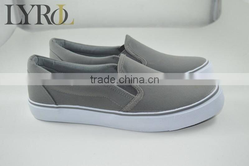 Men canvas no lace shoes nubuck PU shoe for men vulcanized shoes