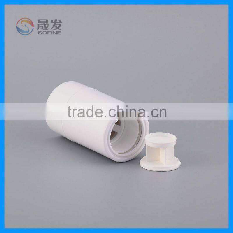Plastic deodorant container packaging push up tube