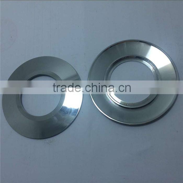 metal cover plate round round steel base plates in shiny Chrome plated