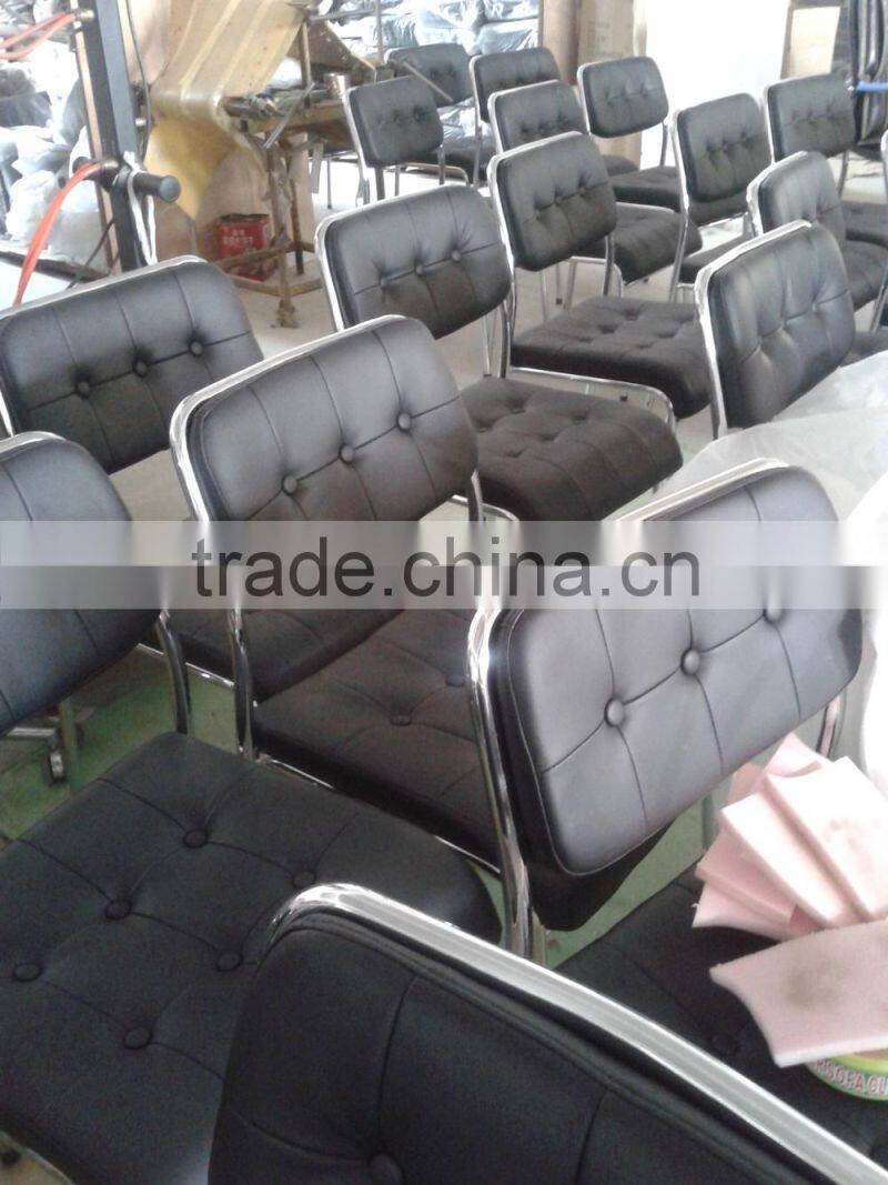 black leather visitor office chair AH-20