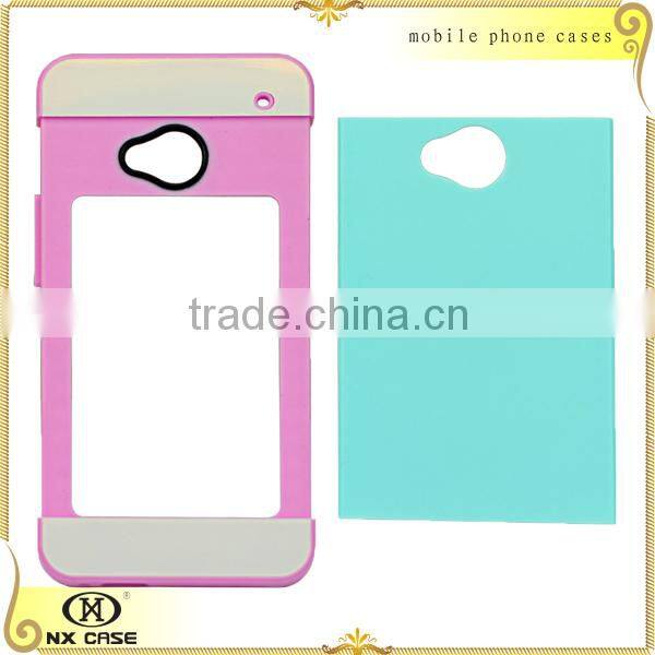 Original fancy hot sale 3 in 1 mobile phone case for HTC M7