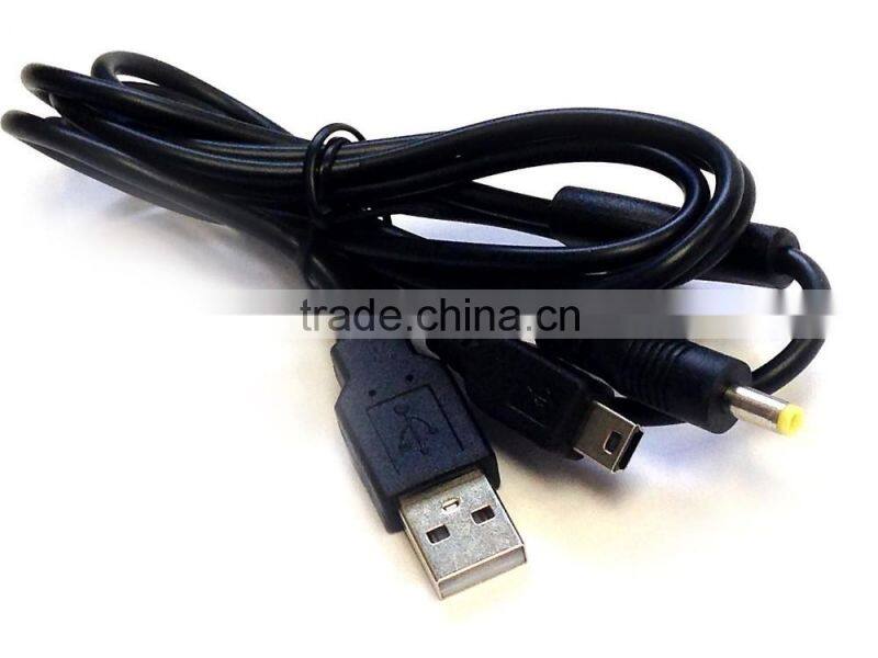 1.2m Dual 2 in 1 Charge & Data USB Cable For SONY PSP 1000 2000 3000 / PS3 Controller usb cable