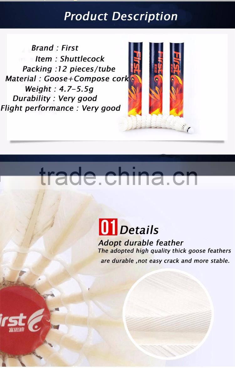 Durable Duck Feather Super Quality Brand Badminton Shuttlecock