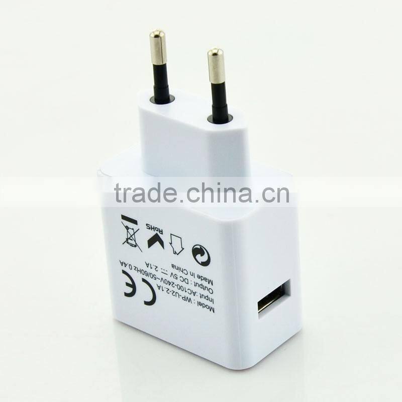 5V 1A Europe type high speed charging 2 pin Morocco USB charger