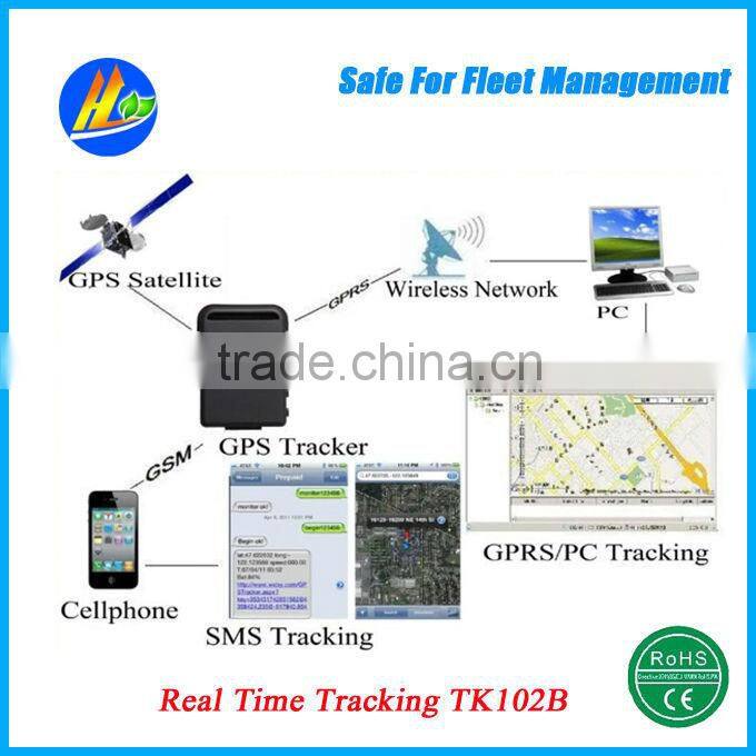 Hot sale mini personal gps tk102b with SOS and movement alarm