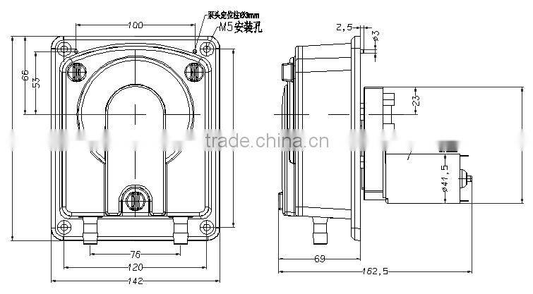 JIHPUMP OEM peristaltic pump quick-install panel type of flow rate less than 5900ml/min