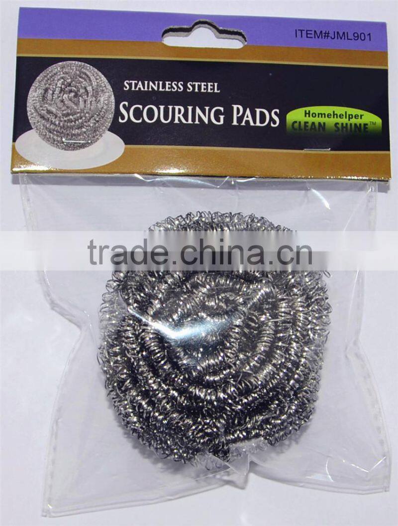 JML 1pcs/ set Hign Quality Stainless Steel Ball Steel Scourer with card packing