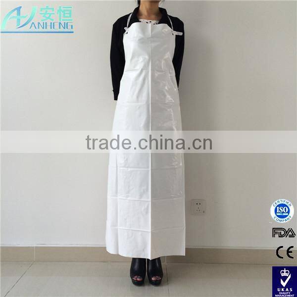 CE ISO FDAcertificates PVC apron/butcher apron /whiteand black PVC apron