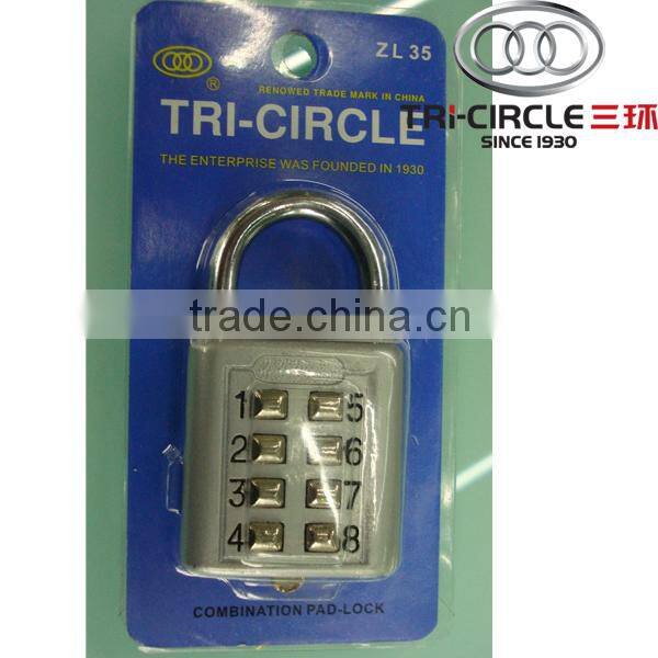 Tri-Circle code Keypad lock Combination padlock ZL35