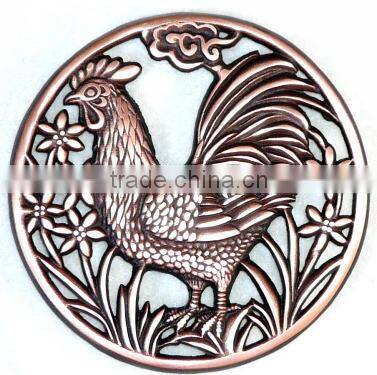 copper chicken shape cast iron trivets