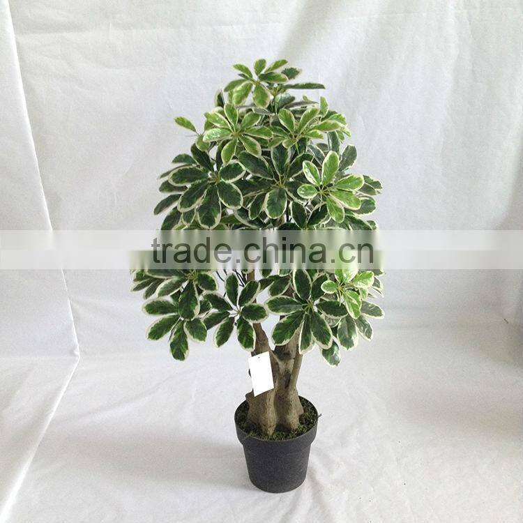plastic bonsai green leaves tree