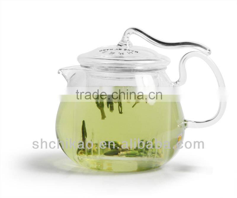 Borosilicate Glass Teapot with undrop lid & glass infuser
