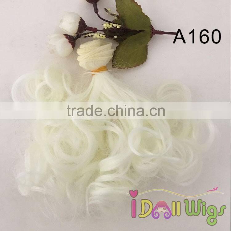 Cheap Synthetic Jerry curly hair extensions for BJD SD Blythe dolls no shedding