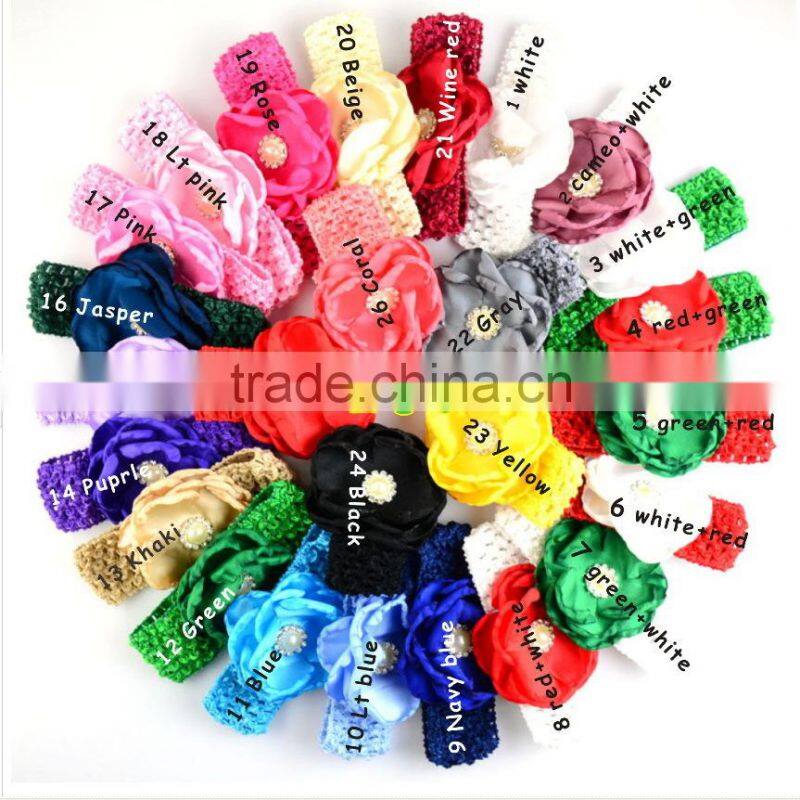 DIY fashion chiffon flower applique baby flower headband