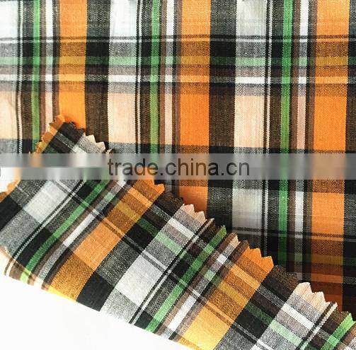 100%cotton Yarn dyed plaid stock fabric for shirt