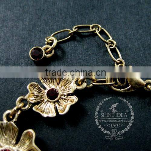 vintage antiqued gold daisy flower simple kawaii fashion women bracelet jewelry 6450024