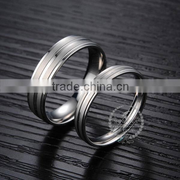 3MM-5MM Stainless steel round zircon ring fashion couple ring wedding jewelry 6260474