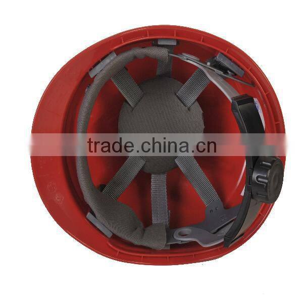 CE 0121 red construction work safety helmets with a sweatband inside