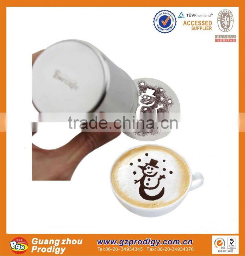 stainless steel cappuccino decorating coffee stencils set