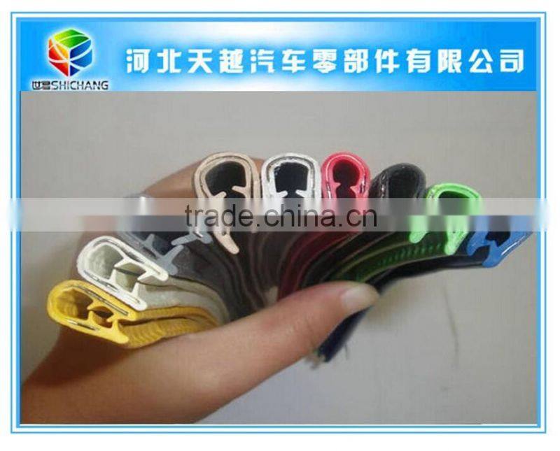 PVC decorative edge steel clip rubber u channel seal/anti-oxidation weather strip
