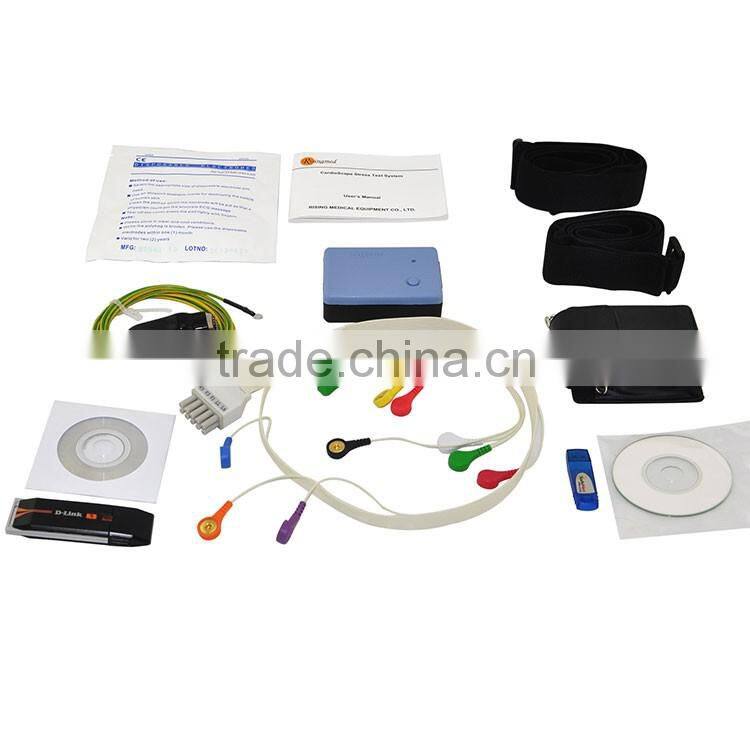 2016 hot sale portable treadmill Wireless ecg machine stress test system