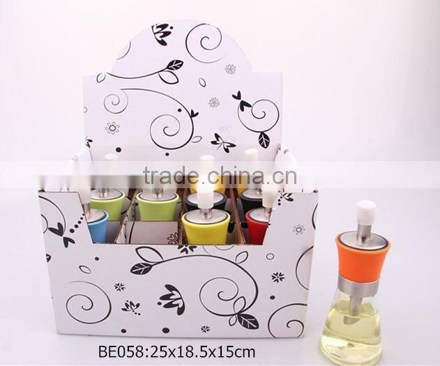 12pcs glass jar used for oil in a display box