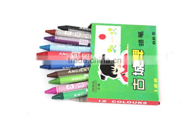 12pcs box crayons 0.8x7.8cm wax crayon set