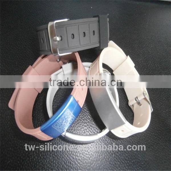 2016 Wholesale China Supplier create your own silicone safety id bracelet