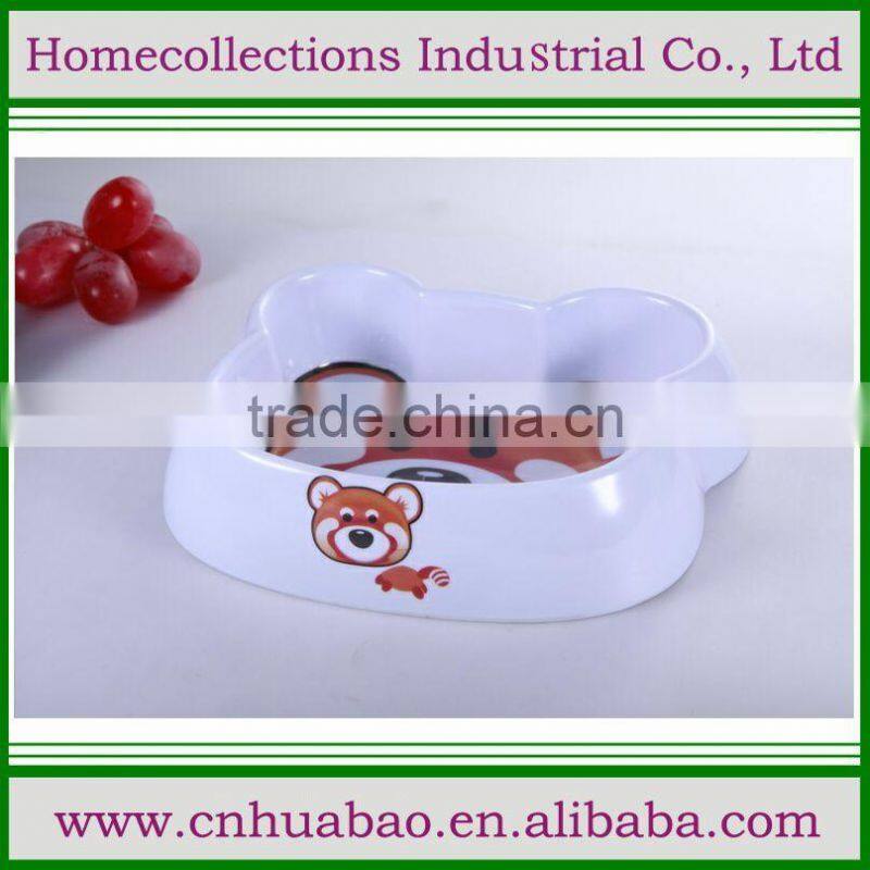 Camping Animal head design 100%melamine pet bowls & feeders,eco-friendly cat dishes