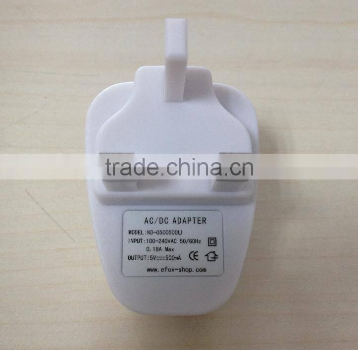 Charging Convenience Travel USB Mobile Charger UK Type Output 5V 1A Use for Mobile Phone