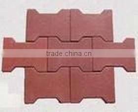 Dog bone shape rubber floor tiles