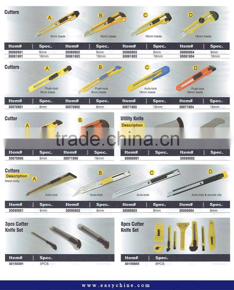 Metal Body Auto Lock Safety Hot Box Cutter Knife