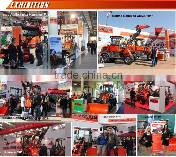 Everun 2.0ton mini wheel loader with pallet forks