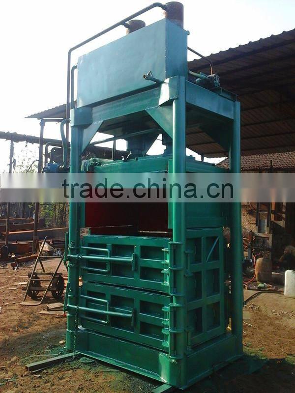 Hydraulic vertical Baler machine for used clothing, cardboard baling press machine DB-100T